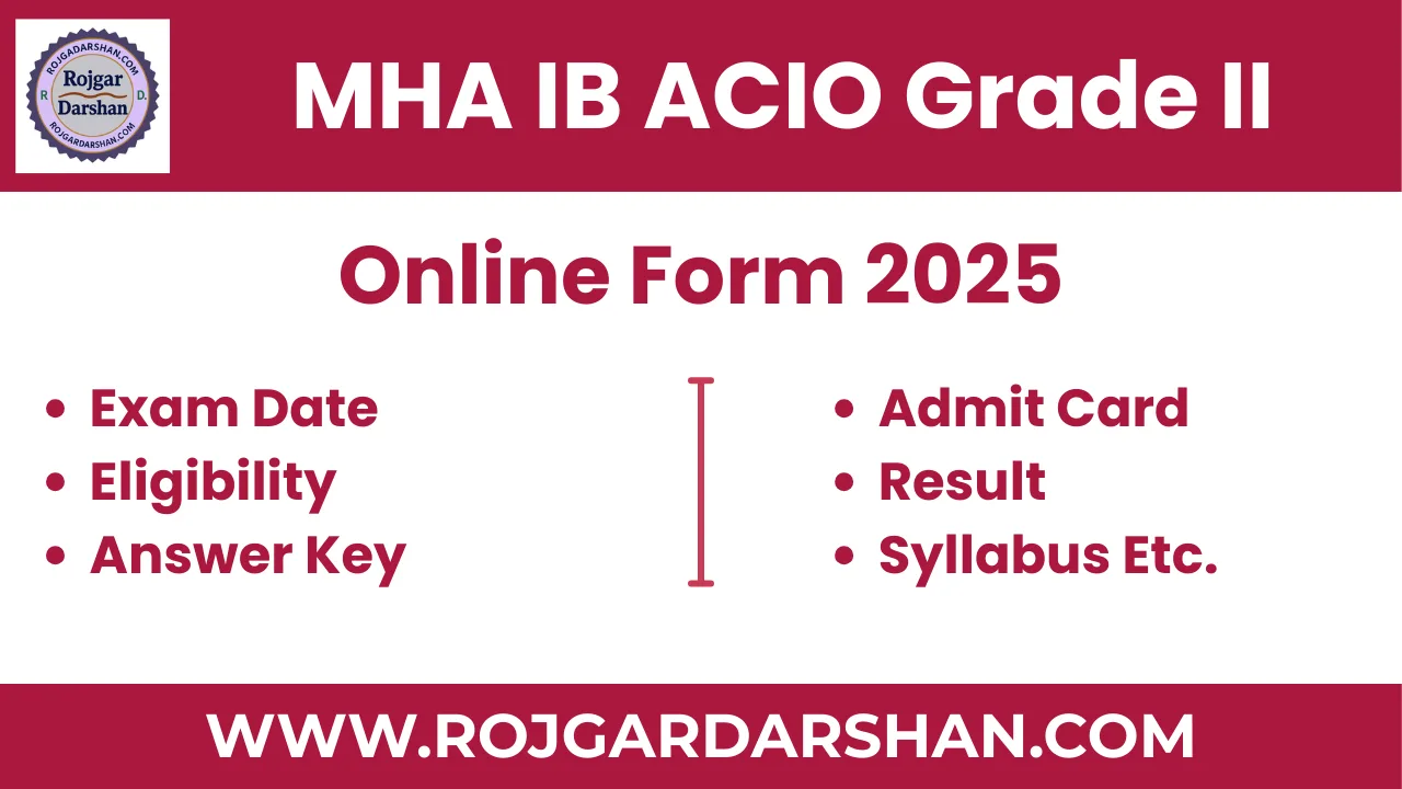 MHA Intelligence Bureao ACIO Grade II 2025