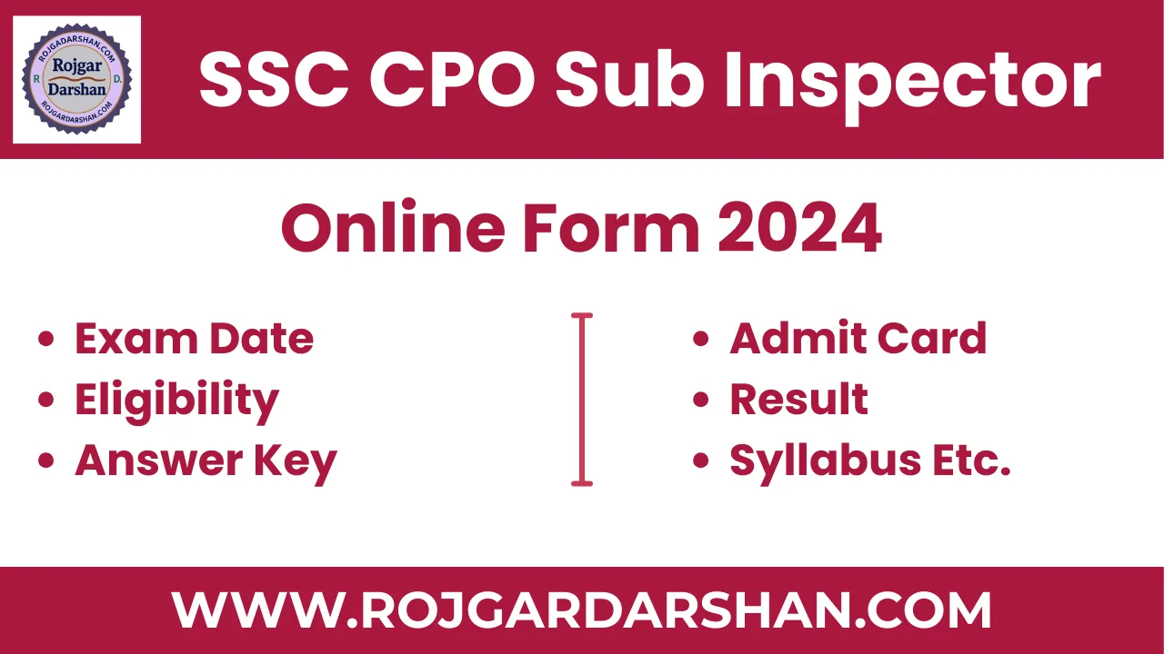 SSC CPO Sub Inspector 2024