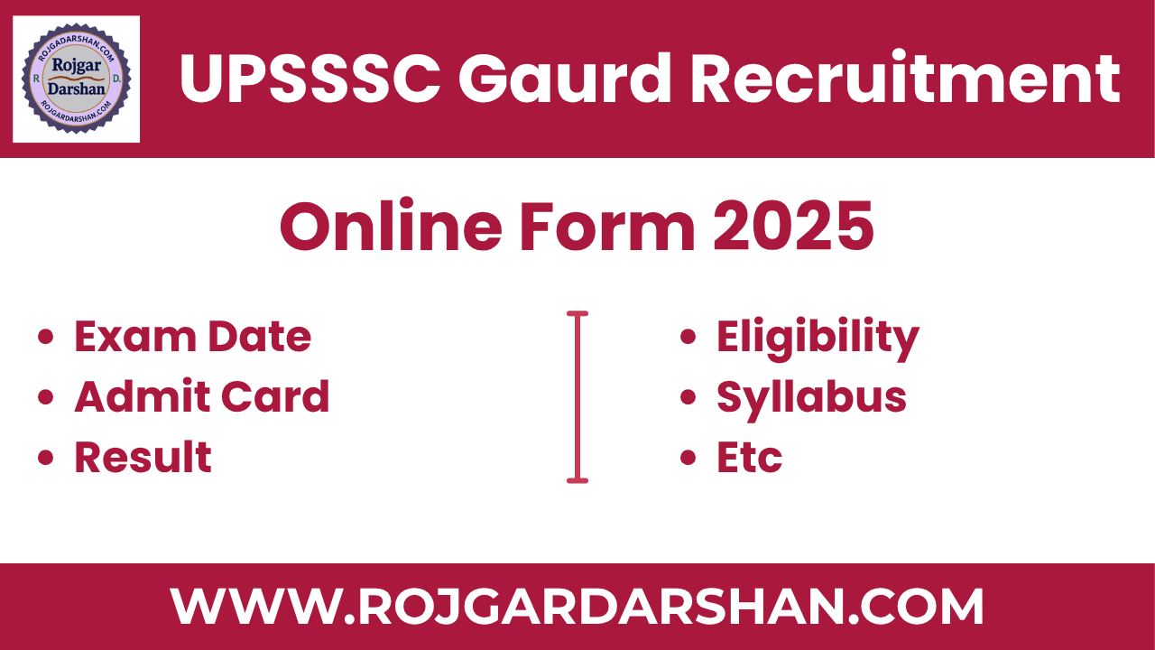 UPSSSC Forest Gaurd Recruitment 2025