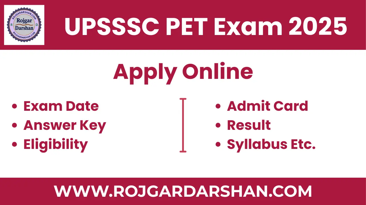 UPSSSC PET Exam 2025