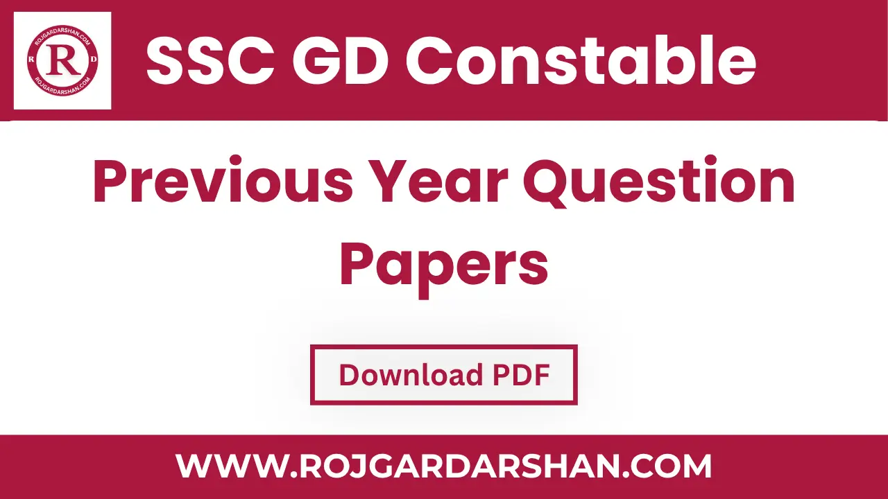 SSC GD Previous Year Question Papers